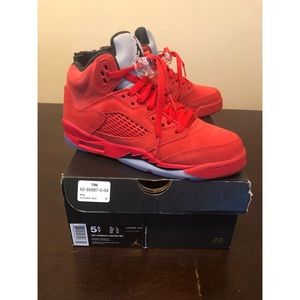 Air Jordan Retro 5, University Red/ Black, GS